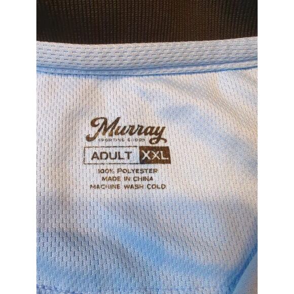 Murray Sporting Goods Men's Size XXL Light blue Performance Polo with black trim - Picture 4 of 5